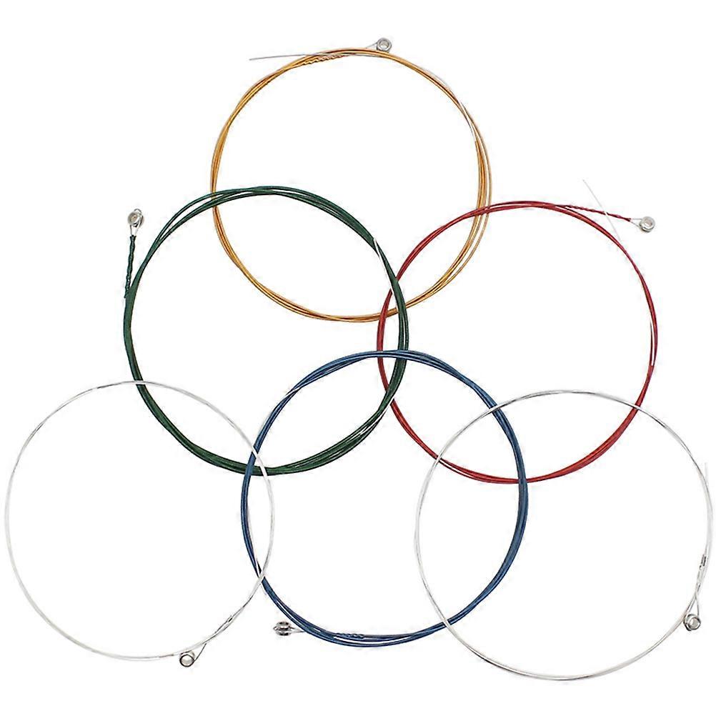 String for Folk Guitar Brass Alloy Guitar Strings Musicians Full Bodied Tone 6XStrings