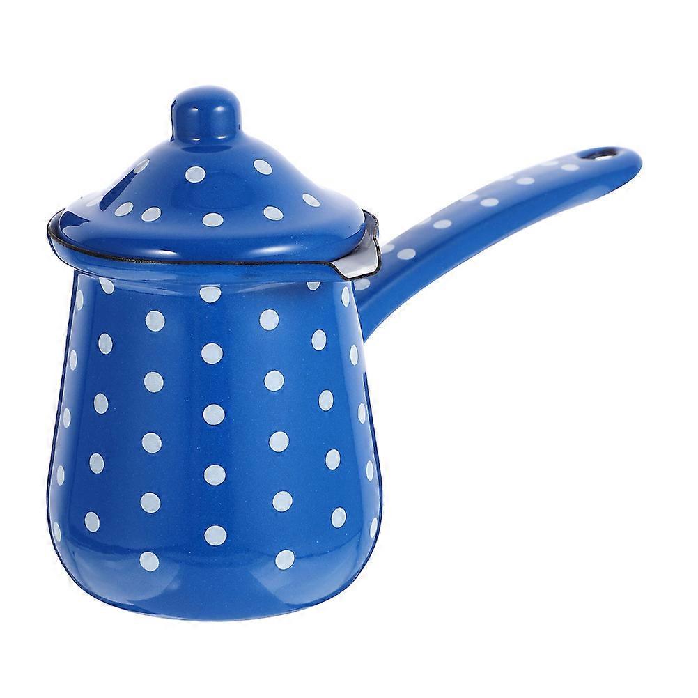 Coffee Hand Brewing Pot Multi-Function Coffee Kettle Enamel Coffee Container Hotel Use Blue 23.00X15.00X9.60CM Filling 1Pack