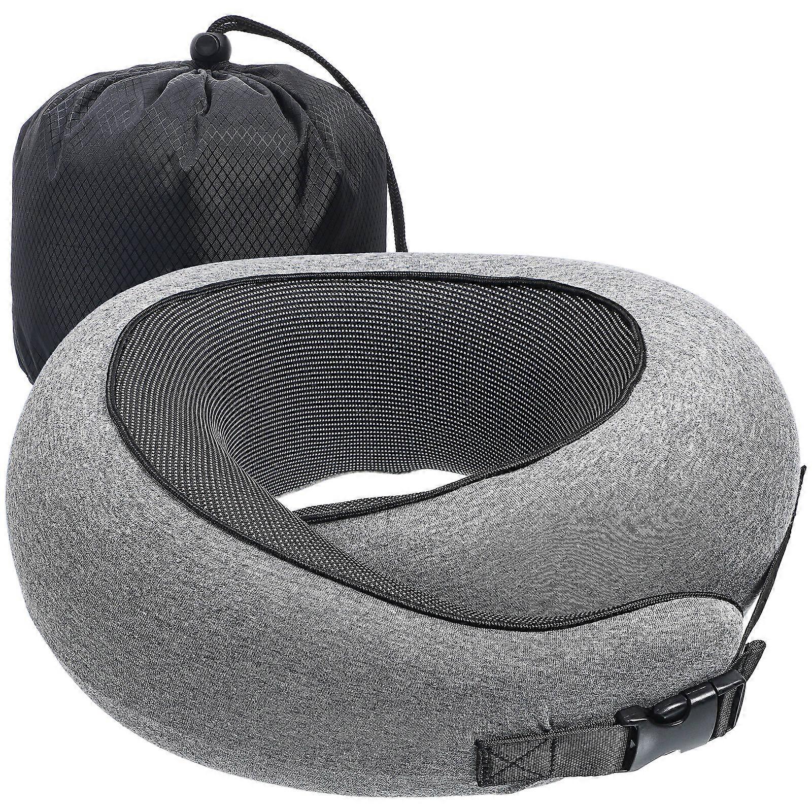 Neck Pillows For Airplane Travel U-Shaped Pillow Ergonomic Design Memory Foam Light Grey 32.00X26.00X14.00CM 1Pcs