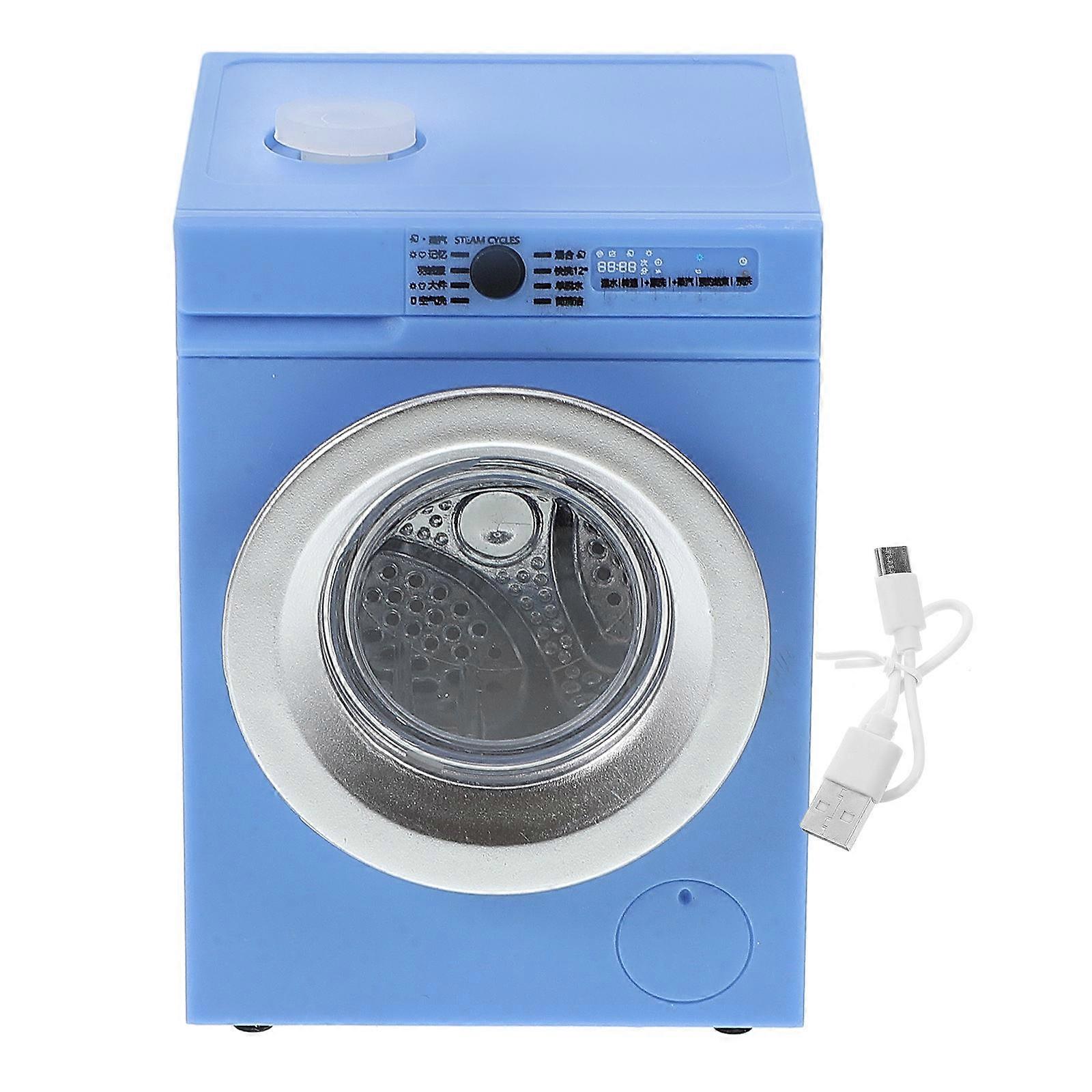 Washing Machine Model Miniature Stuff For Dollhouse Decor Rectangular Shape Plastic Rattan 1:12 Scale 1Pcs