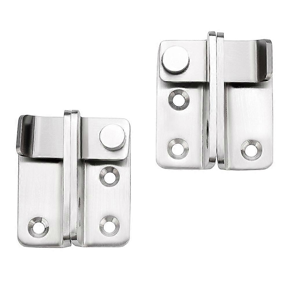 Lock For Sliding Door Barn Gate Bolt Padlock Compatible Homeowners 2Pcs Silver Rectangular
