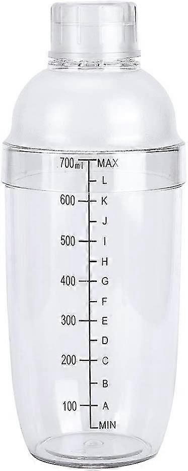 Cocktail Shaker, Plastic Transparent Beverage Shaker Removable Teapot Mixing Shaker with Gradation