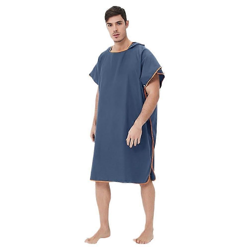 Badeponcho Unisex Windproof Surf Poncho Towel Robe for Surfing and Diving - Blue Waterproof Quick-Dry Material