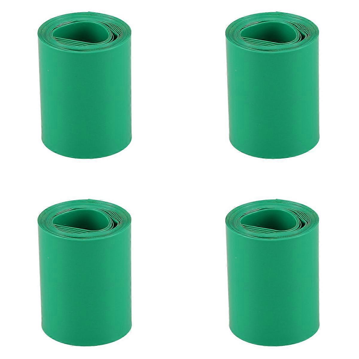 2M 50mm Dark Green PVC Heat Shrink Tubing Wrap for 2 x 18650 Battery