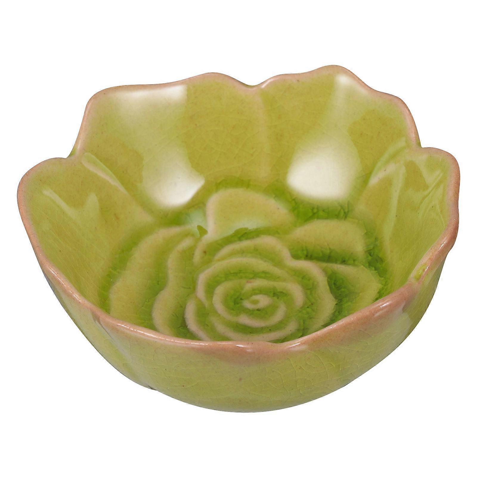 Essential Oil Holder Small Ceramic Dish Aromatherapy Burner Dish 8.5X8.5cm Storage 1Pack