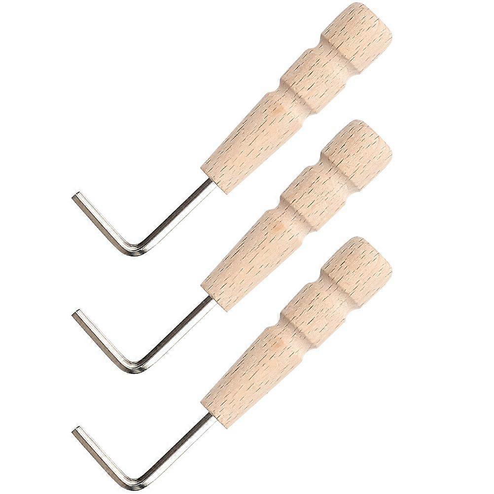 3st Gitarr Truss Rod Wrench Trähandtag Gitarr Truss Rod Justering Nyckel 4mm)