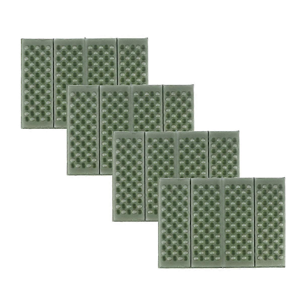 4pcs Foldable XPE Cushion Pads, Lightweight Cold Resistant Seat Mats with Honeycomb Design and Storage Bag for Camping, Picnic, Outdoor Use