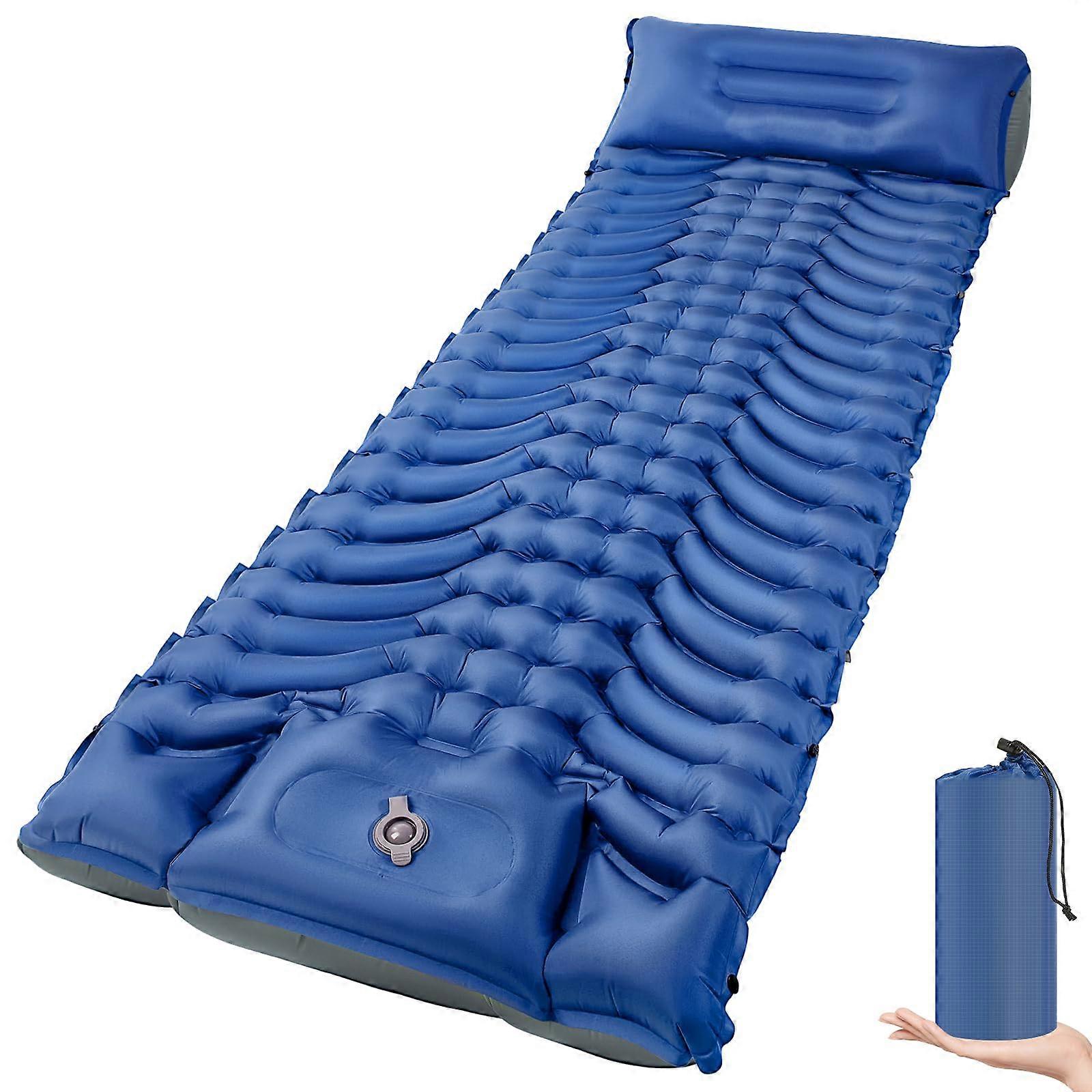 SelfInflating Camping Mattress, Ultralight Sleeping Mat with Foot Pump