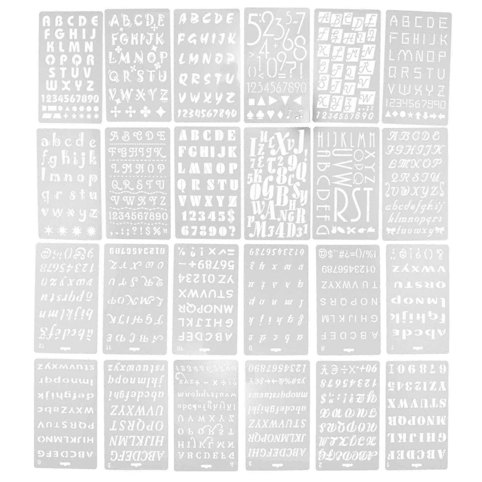 Stencils Letters Alphabet Letter Stencils For Home Decor Reusable Letter Stencils 24Pcs
