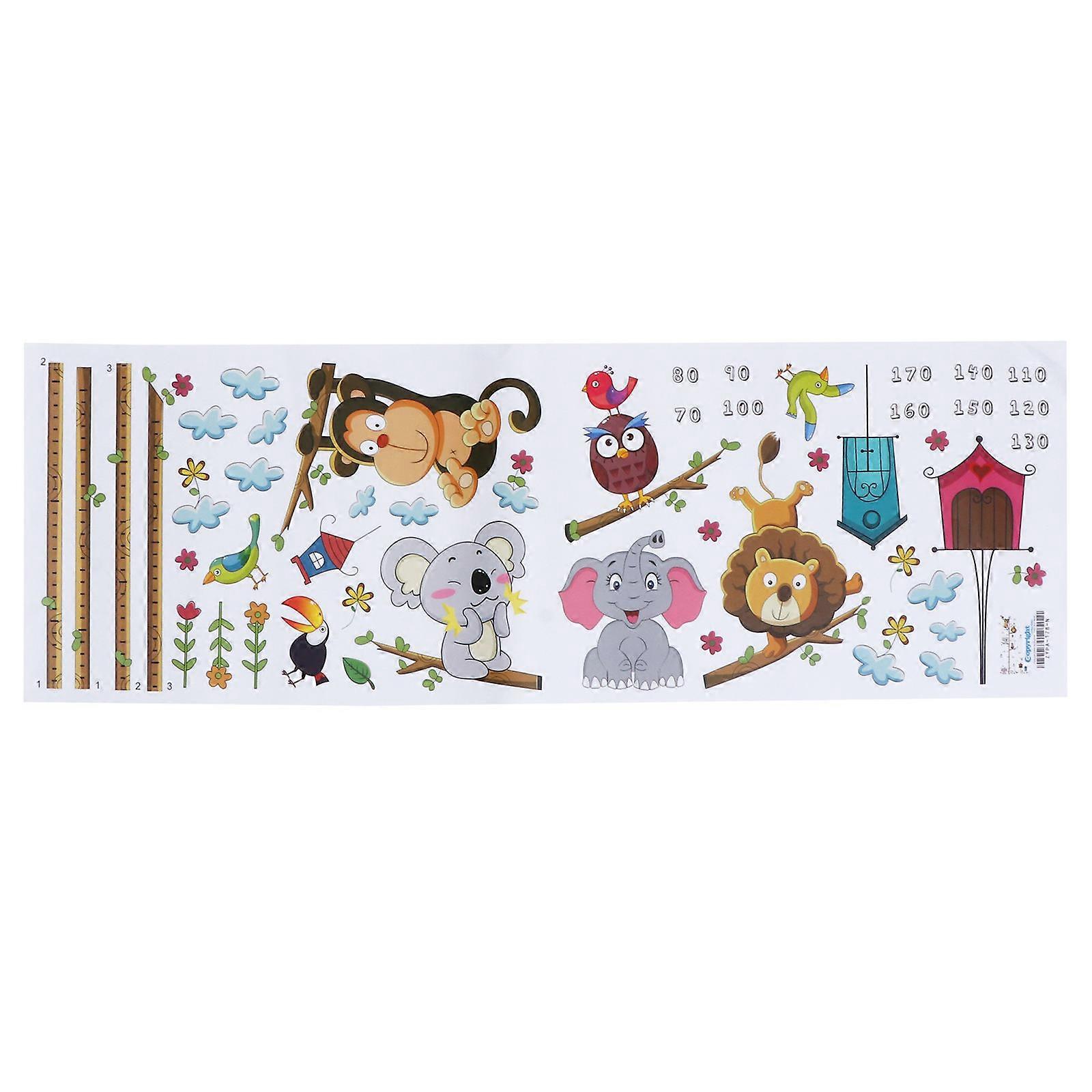 Children Height Chart Height Growth Chart Playroom Assorted Color 35.4X11.8X0.1in Measuring Height 1Set