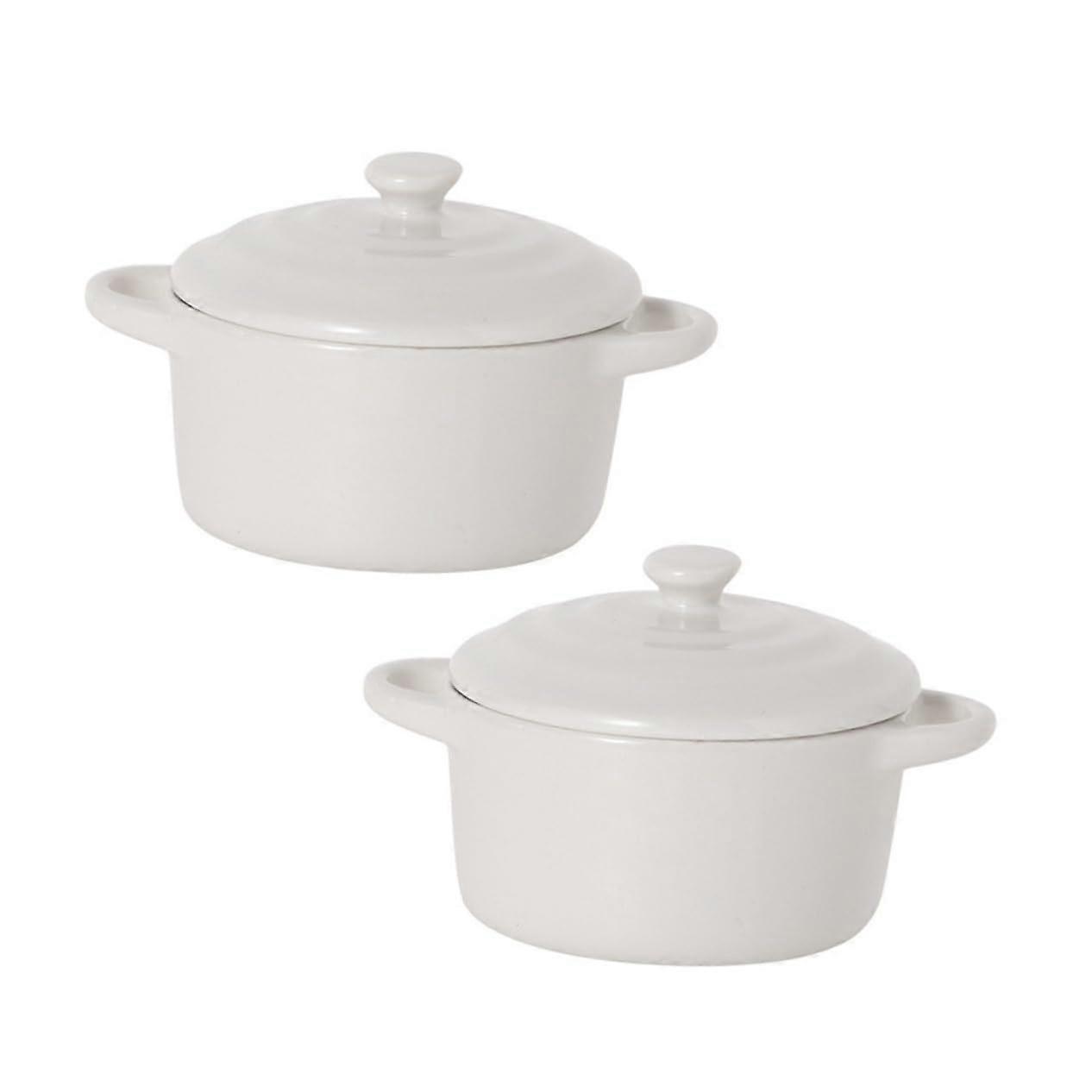 Pack of 2 pudding bowls made of multifunctional stew bowls, dishwasher, microwave, practical steaming bowls with lid