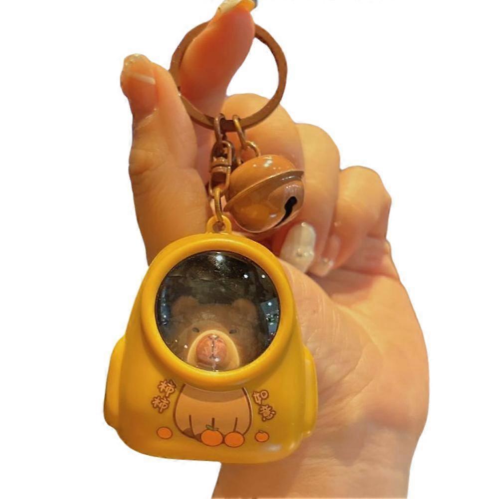Lumineux Capibara Sac à dos Pendentif Mignon Dessin Animé Lumineux Porte-clés Lumière