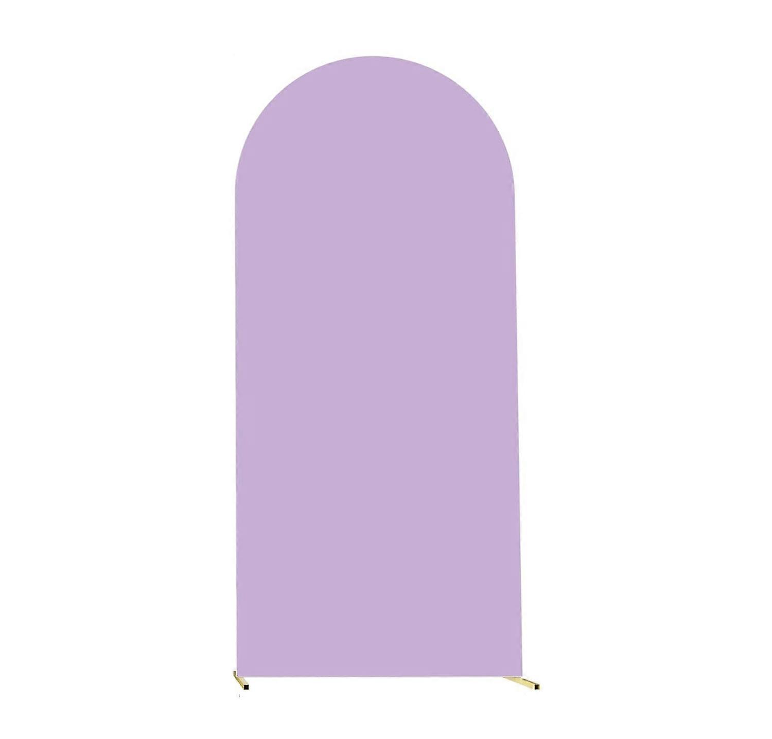 Set of 3 U-shaped wedding arch covers, round top, thick, elastic, 1.2m, 1.5m, 1.8m, purple