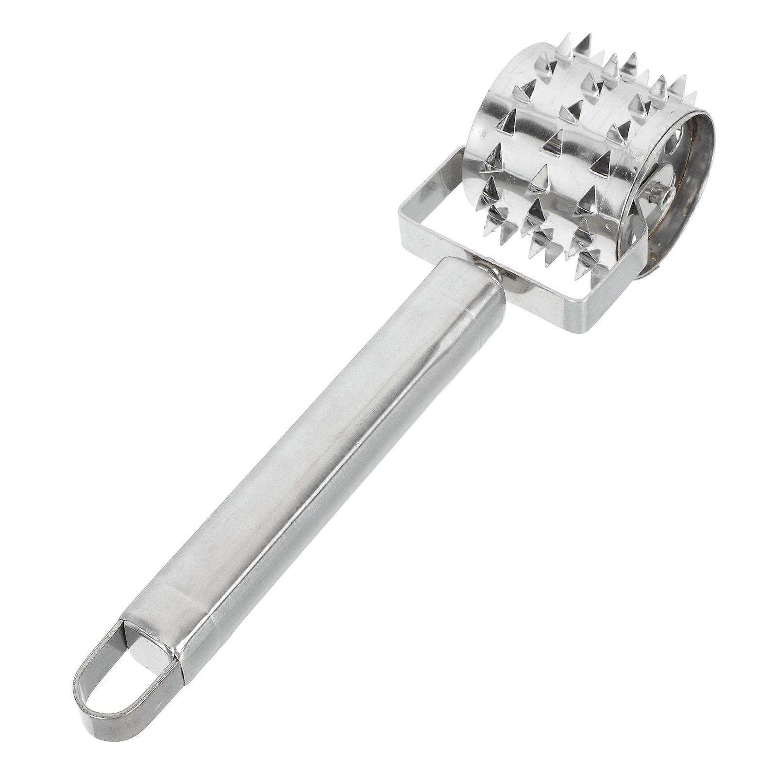 Stainless Steel Meat Tenderizer Compact Kitchen Gadget for Steak, Chicken, Pork – Easy to Clean, Portable, Hanging Design for Picnic Use