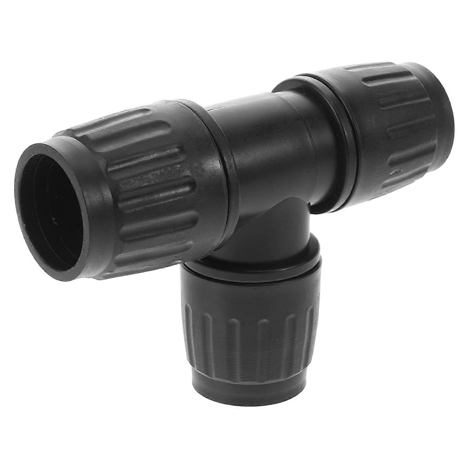 Plastic Black Quick Connect Tee Connector for Clothes Drying Rack Rod Adapter