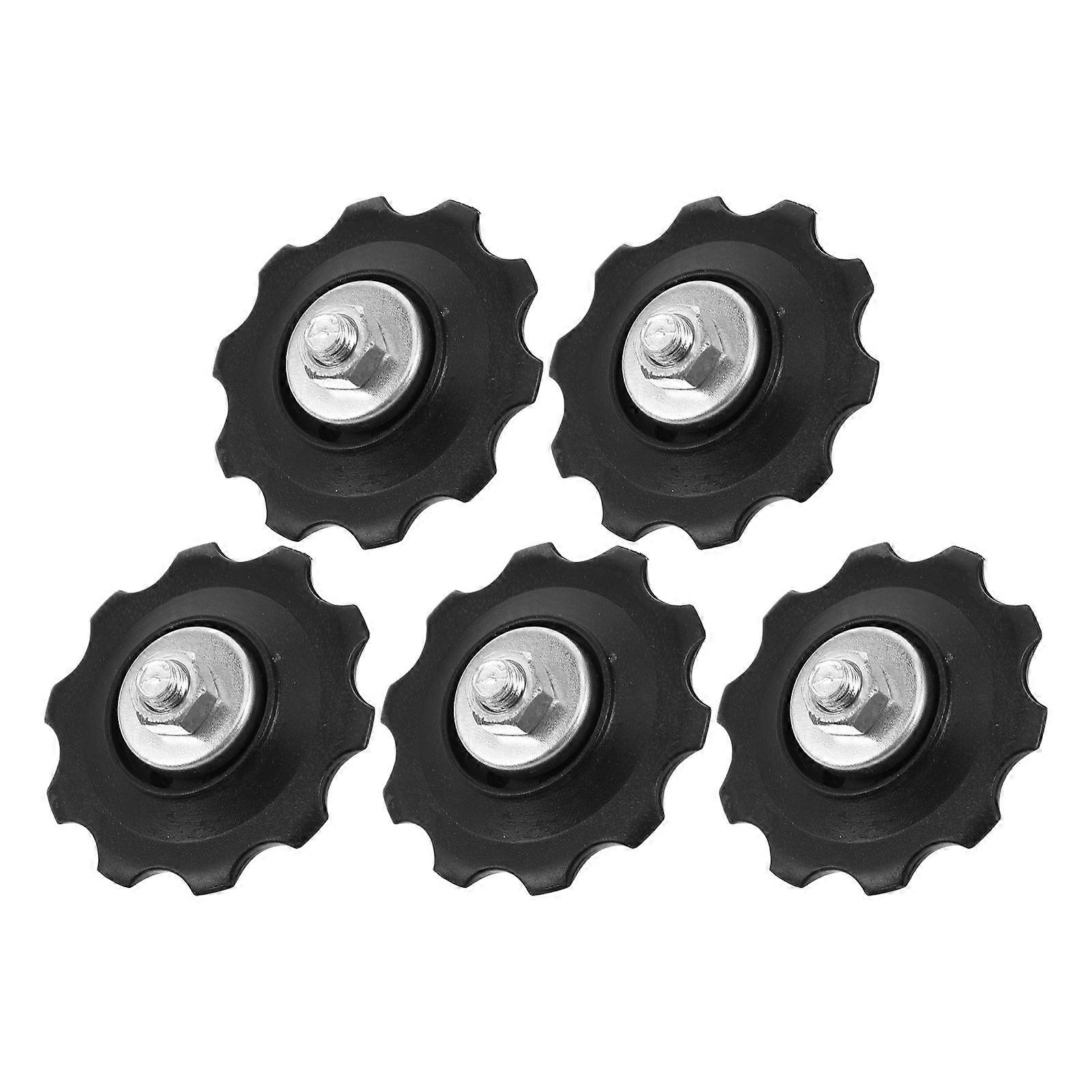Rear Derailleur Pulley Wheels Bike Upper Guide Pulley Optimized Chain Operation For Off-road Terrain Black 5Pcs