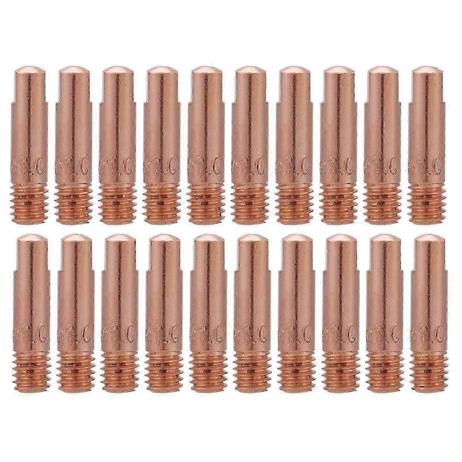 20Pcs Copper Contact Tip for 15AK MIG/MAG Welding Torch Consumables (1.0mm)