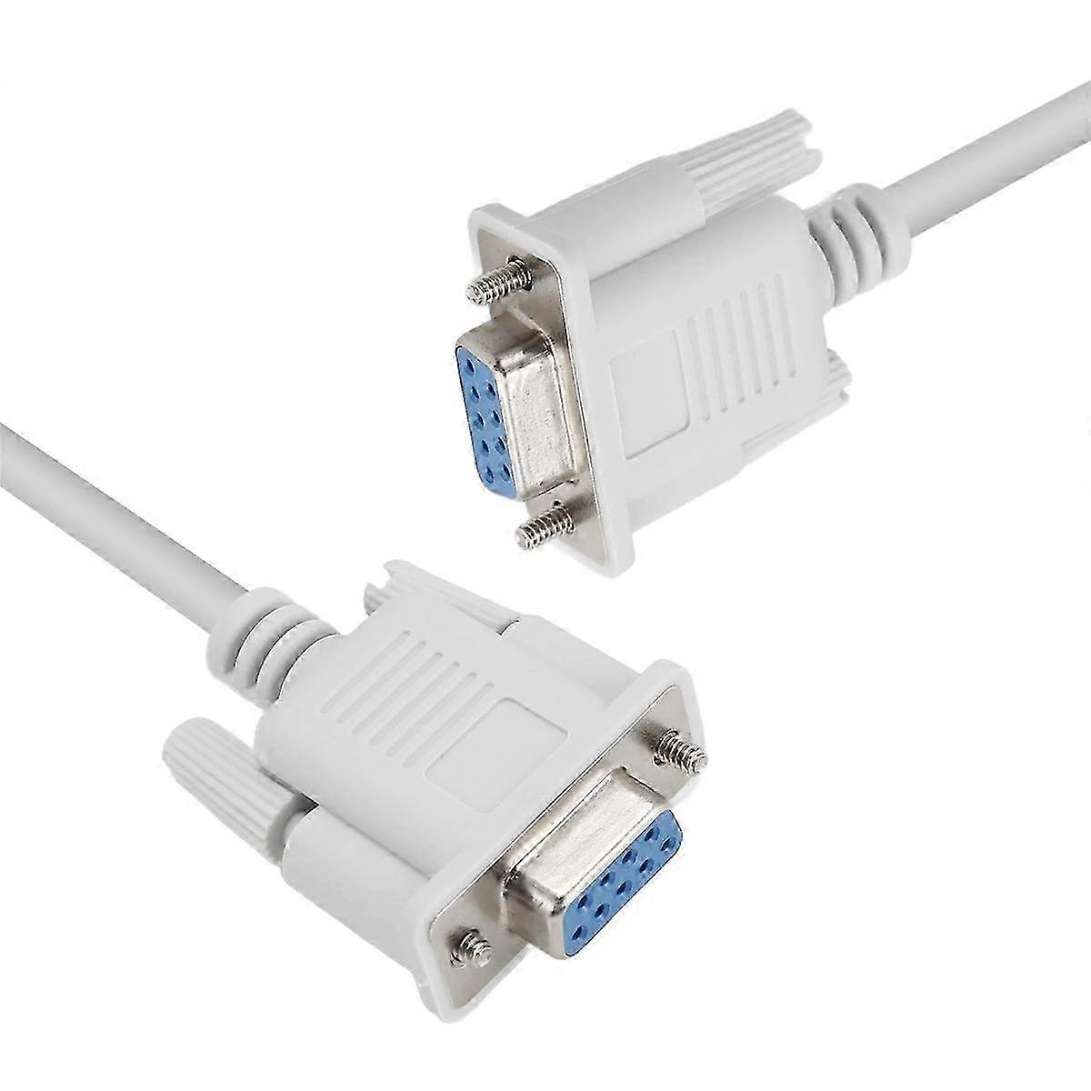 1PC 5ft F / F Serial RS232 Null Modem Cable Female to Female DB9 FTA Cross Connection 9 Pin Data COMEdition 0711