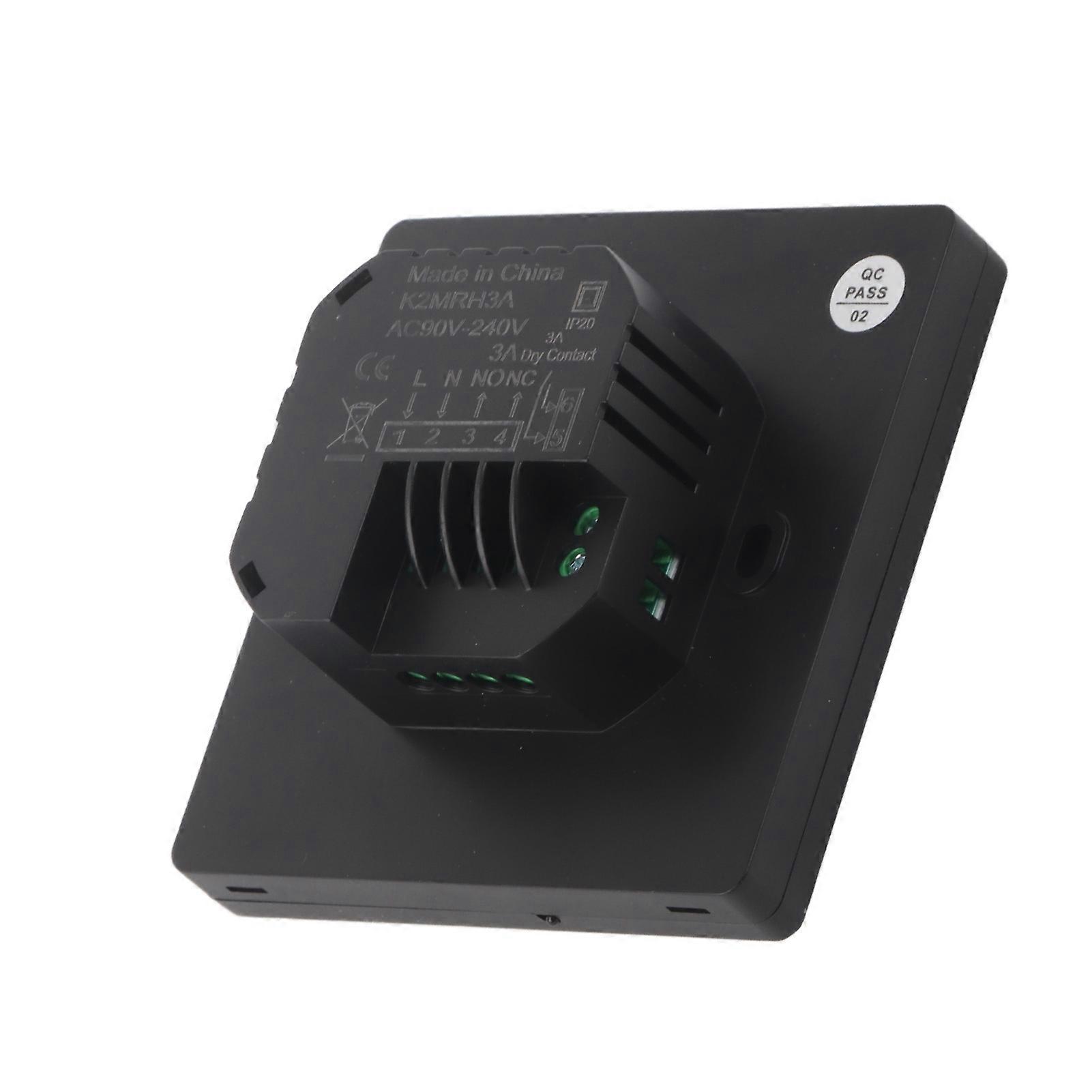 4400W Temperature Controller LCD Touch Screen Floor Heating Thermostat 5 to 60°C Setting AC 90‑240V 3A with Linkage