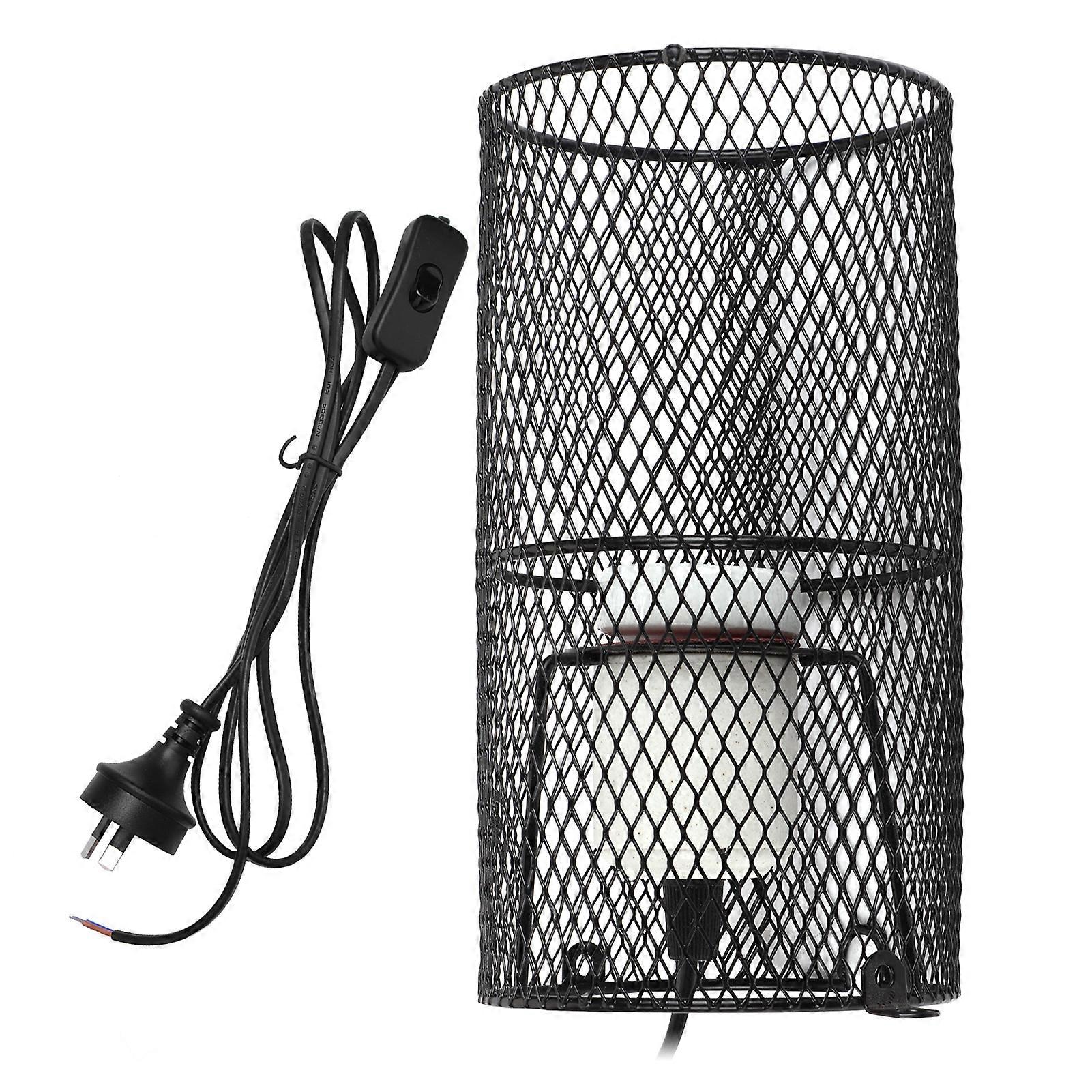 Reptile Ceramic Heating Lamp Light with Antihot Bracket for Snake Lizard Turtle (AU Plug 220V)