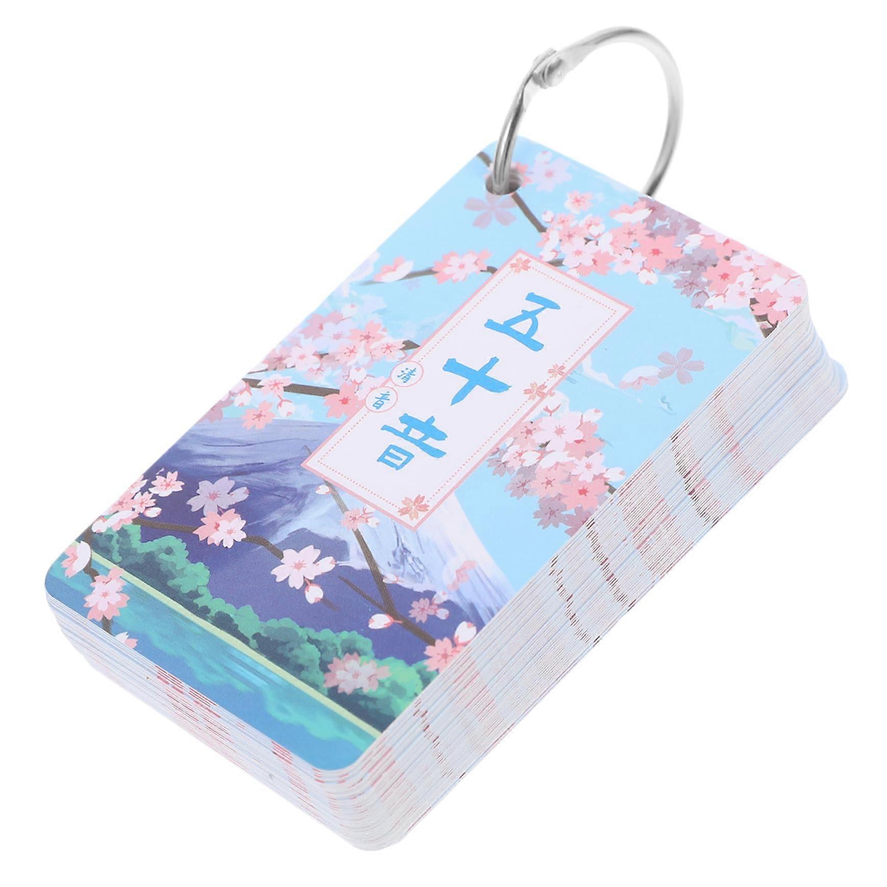 Japanese Flashcards Set for Learning Hiragana and Japanese Alphabet - Paper Syllable Cards for Korean Language Practice