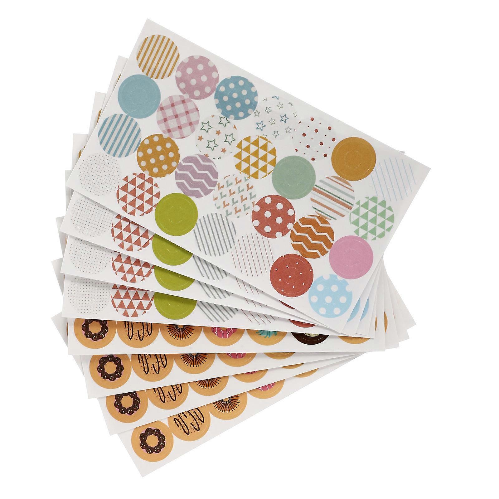 Adhesive Loose Leaf Paper Reinforcement Stickers – 40 Sheets Assorted Creative Patterns for Planners, Books, and DIY Projects