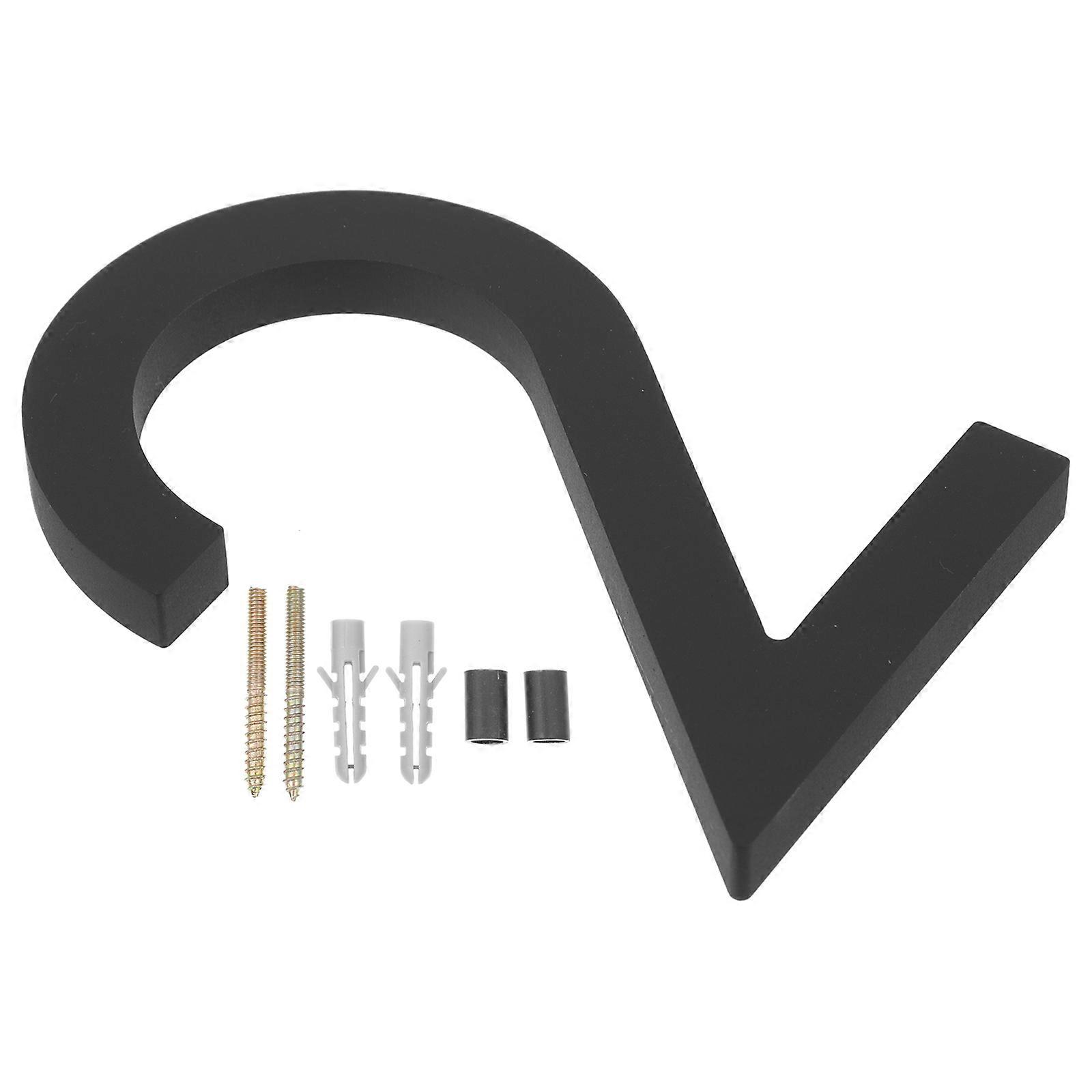 Black House Number Signs with Acrylic and Metal Material for Decor