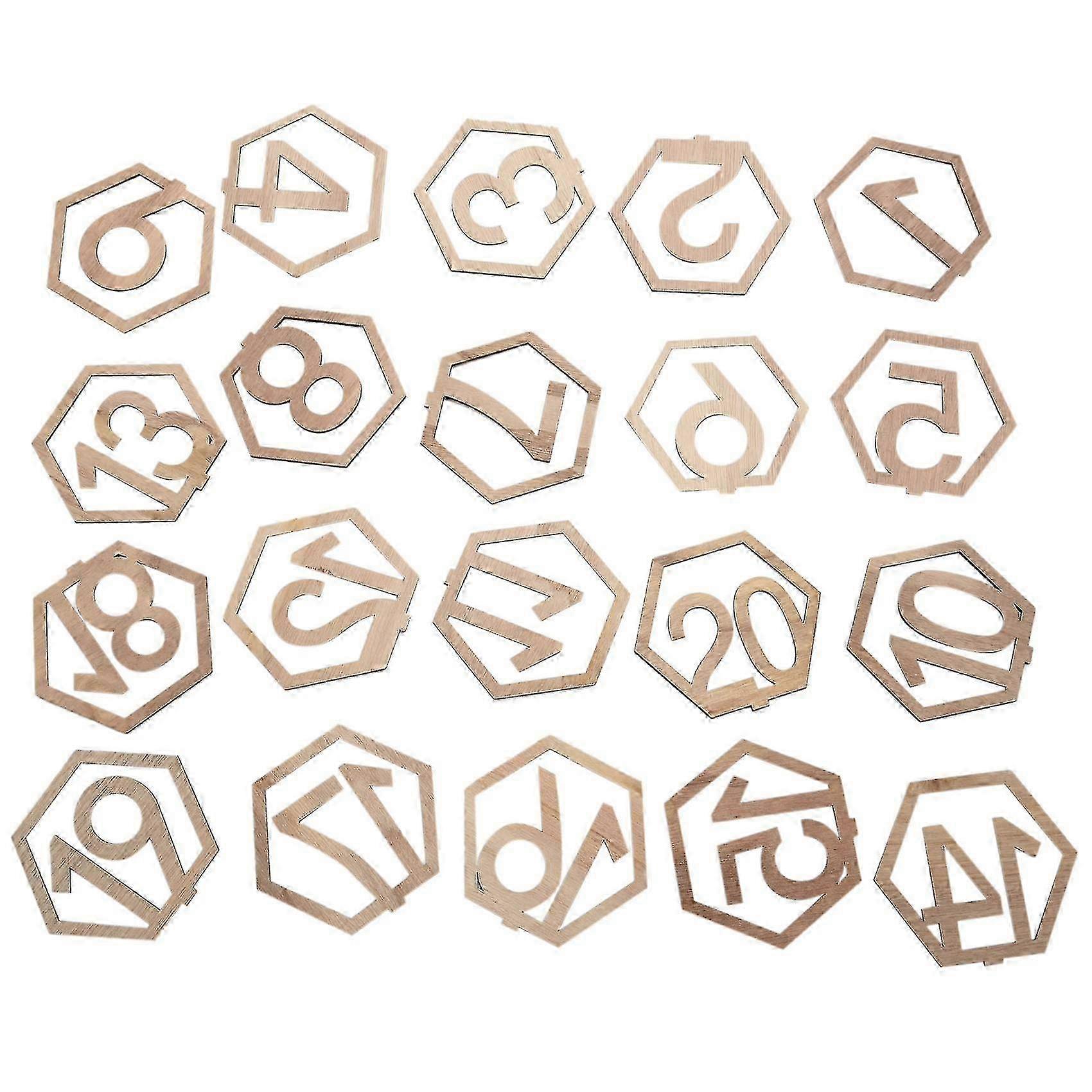 Numéros de table hexagone en bois pour les mariages - siège de fiançailles rustique signe décor