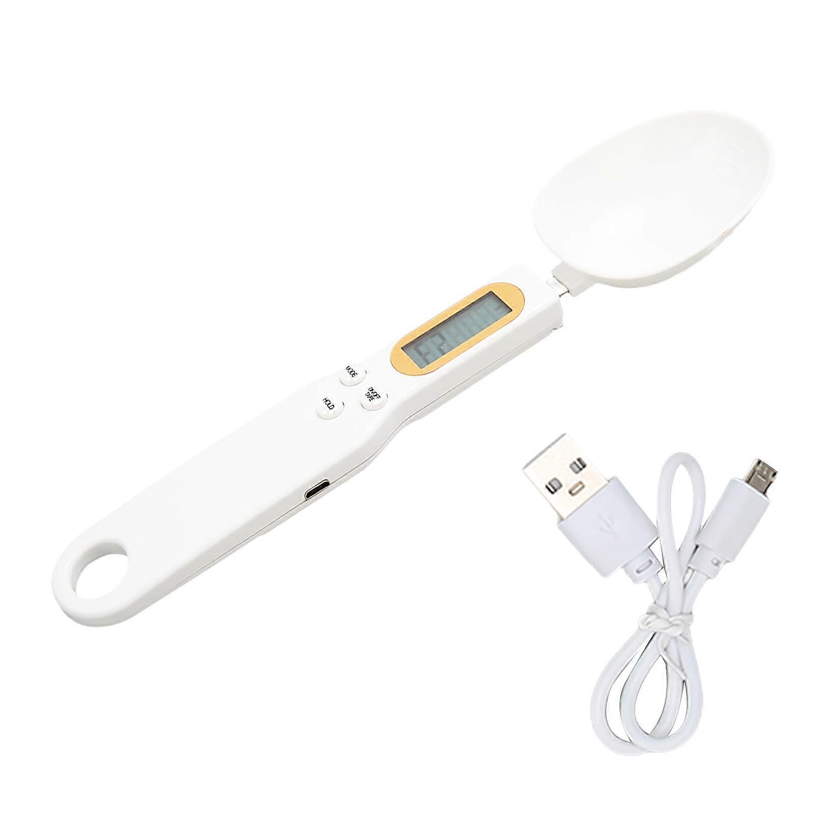 Digital Spoon Scale Multifunction High Accuracy 500g 0.1g Rechargeable Electronic Food Scale with LCD Display