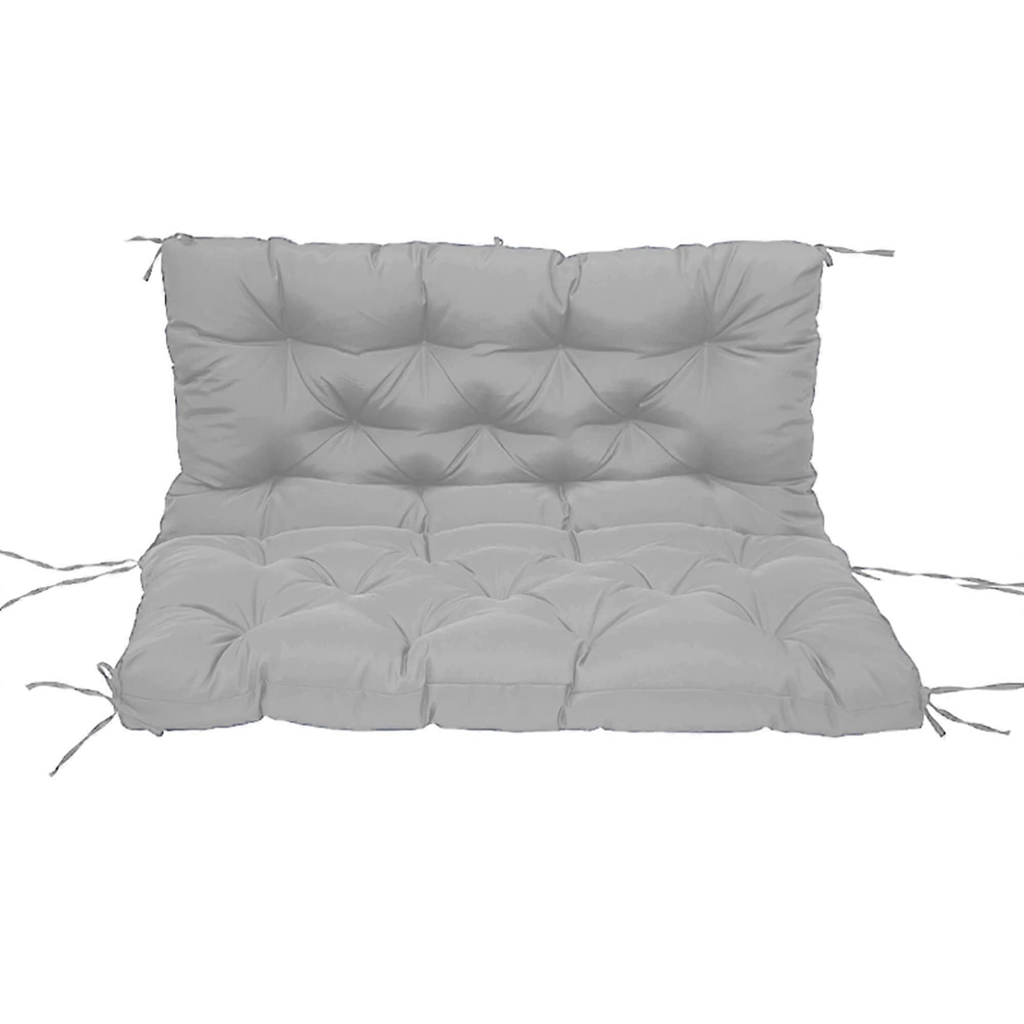 Waterproof Outdoor Bench Cushions With Backrest For 2- And 3-Seater Swing Benches Gray 150 X 100 X 10 Cm