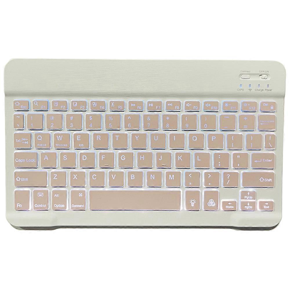 Backlit Bluetooth Keyboard Portable Wireless Keyboard Cordless Rechargeable For Android Phone Ipad-Pink