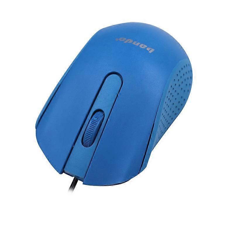 1pcs Wired Mouse 3 Buttons Ergonomic Portable Mouse Optical Mouse for Laptop PC (Blue)