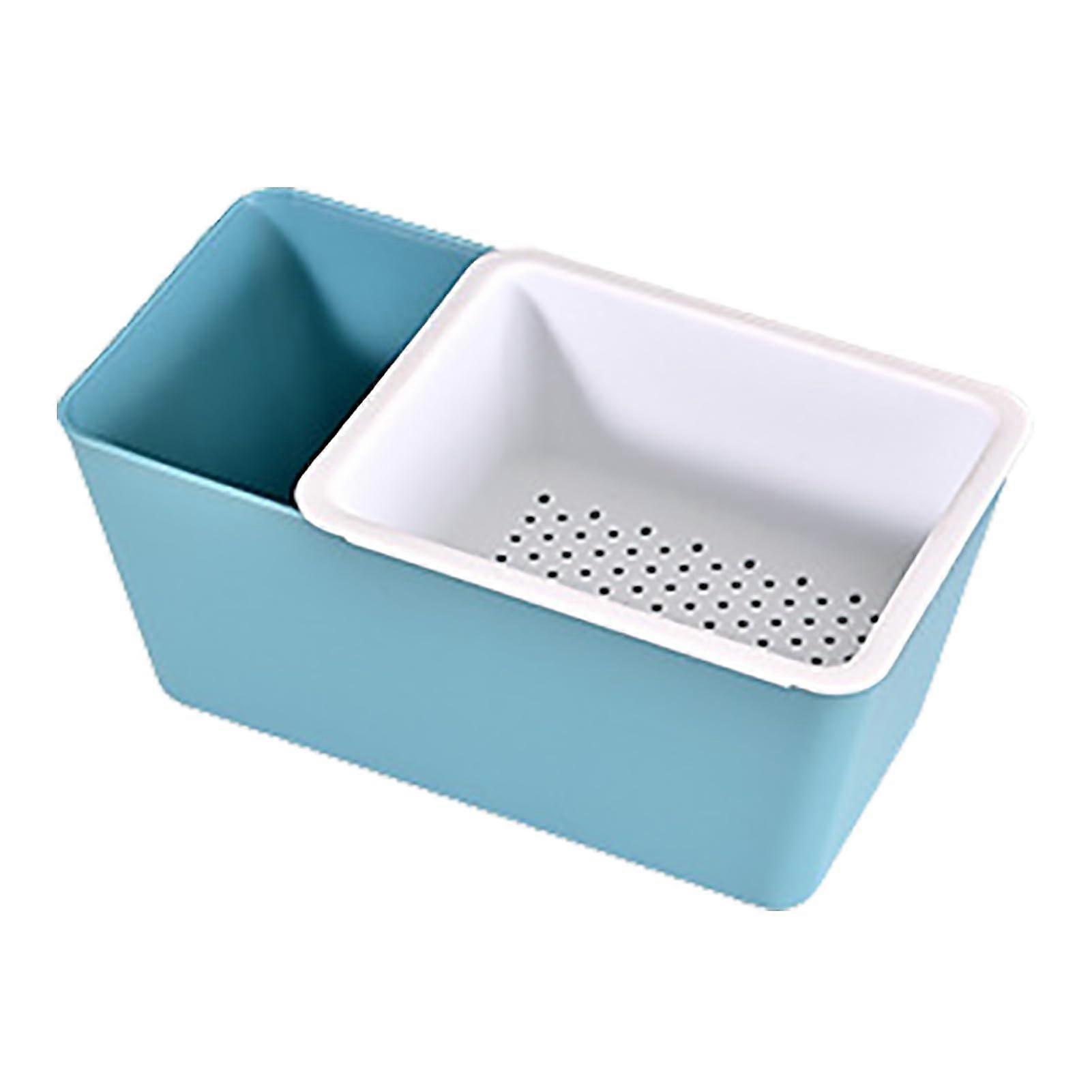 Snack Organizer, Nut Storage Box, Blue, Food-Safe Plastic, Draining Box For Nuts