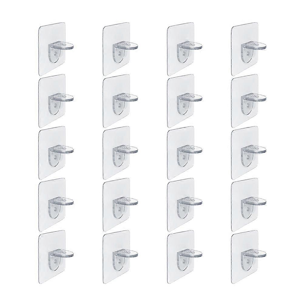 Wardrobe Partition Support Shelf Bracket Modern Home Organization PVC Square 20Pcs
