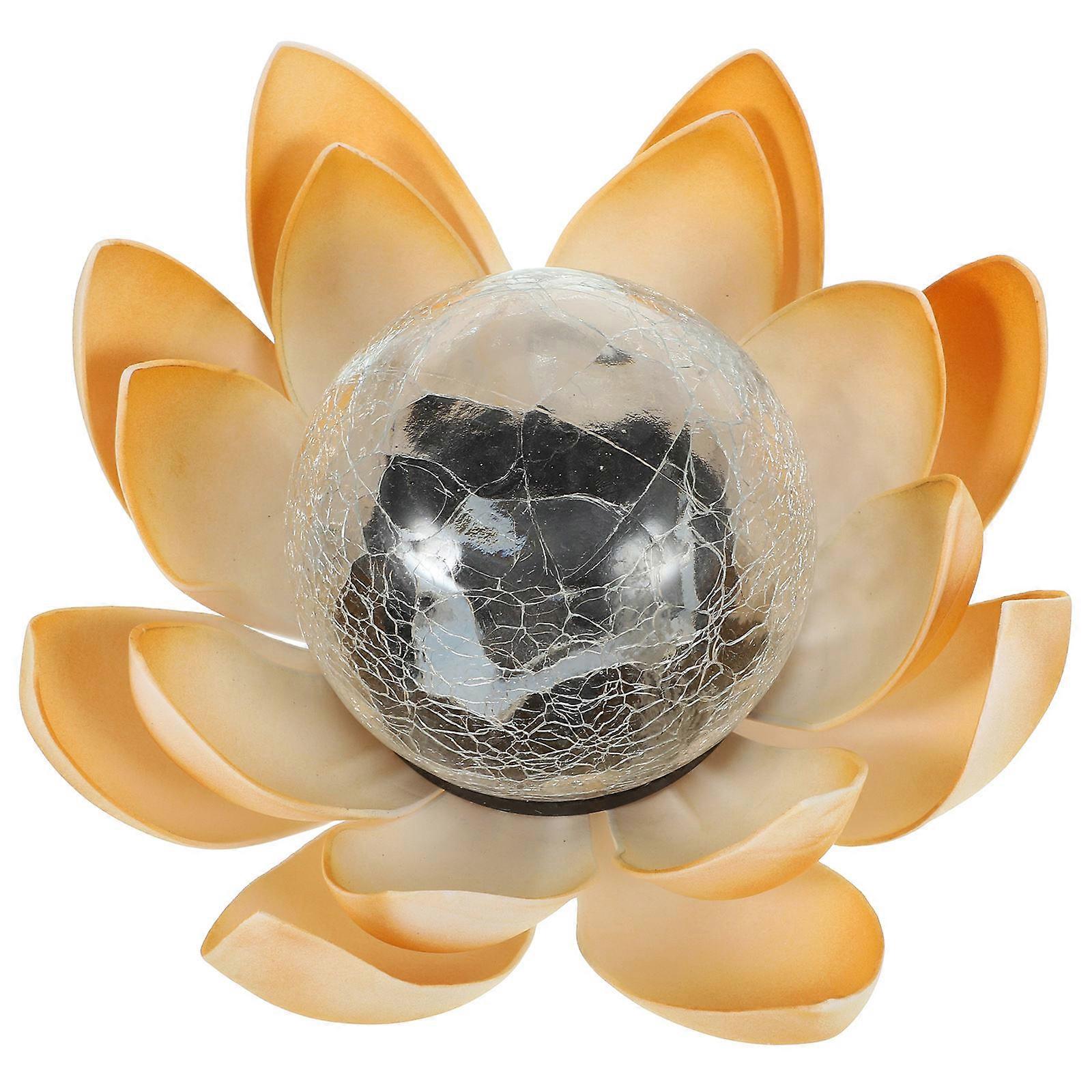 1pc Solar Led Light Garden Decoration Yellow Color Energy Saving For Courtyards And Yards