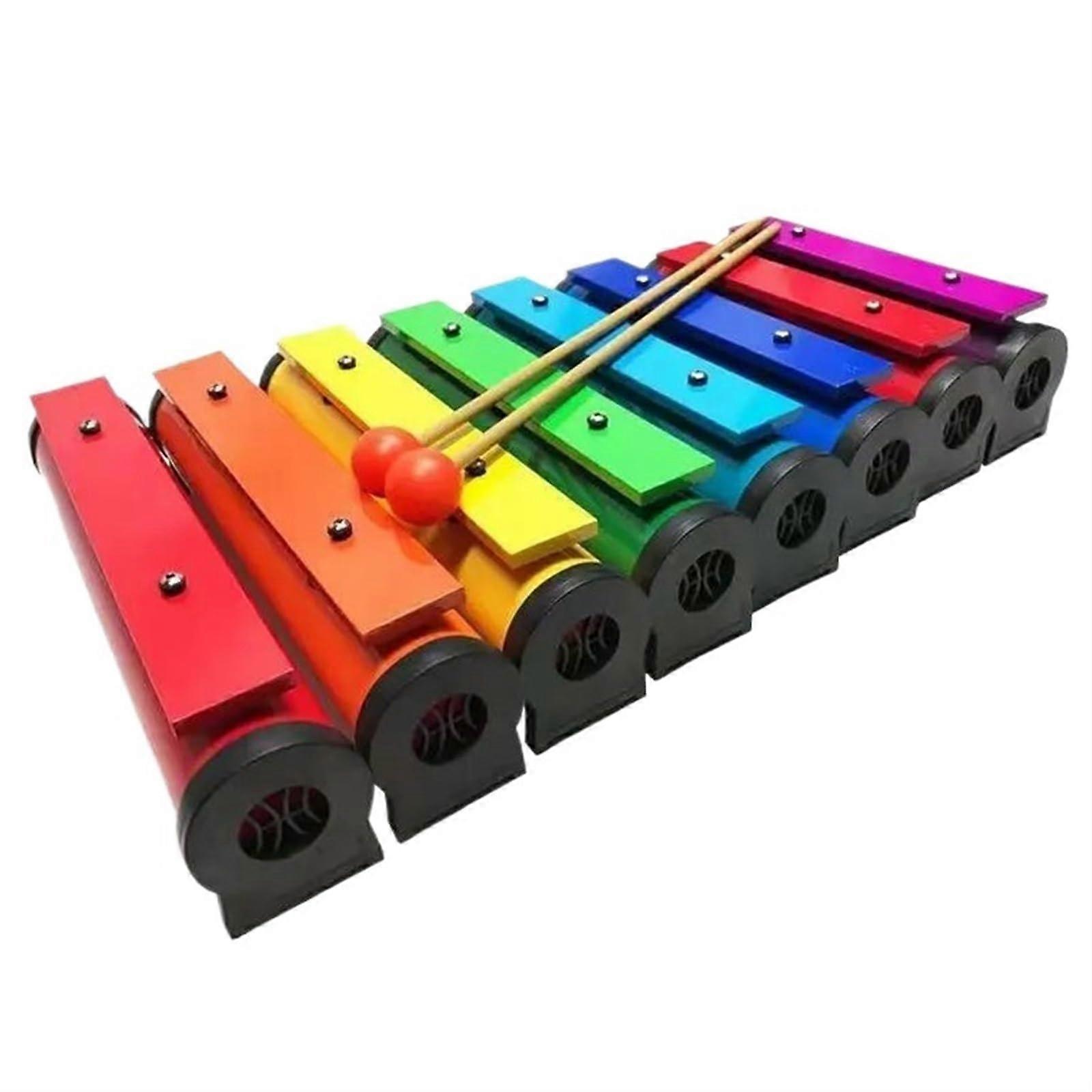 Xylophone Instrument for Adults, Percussion Music Enthusiasts, Metal Xylophone with Eight Tones and Aluminum Plate
