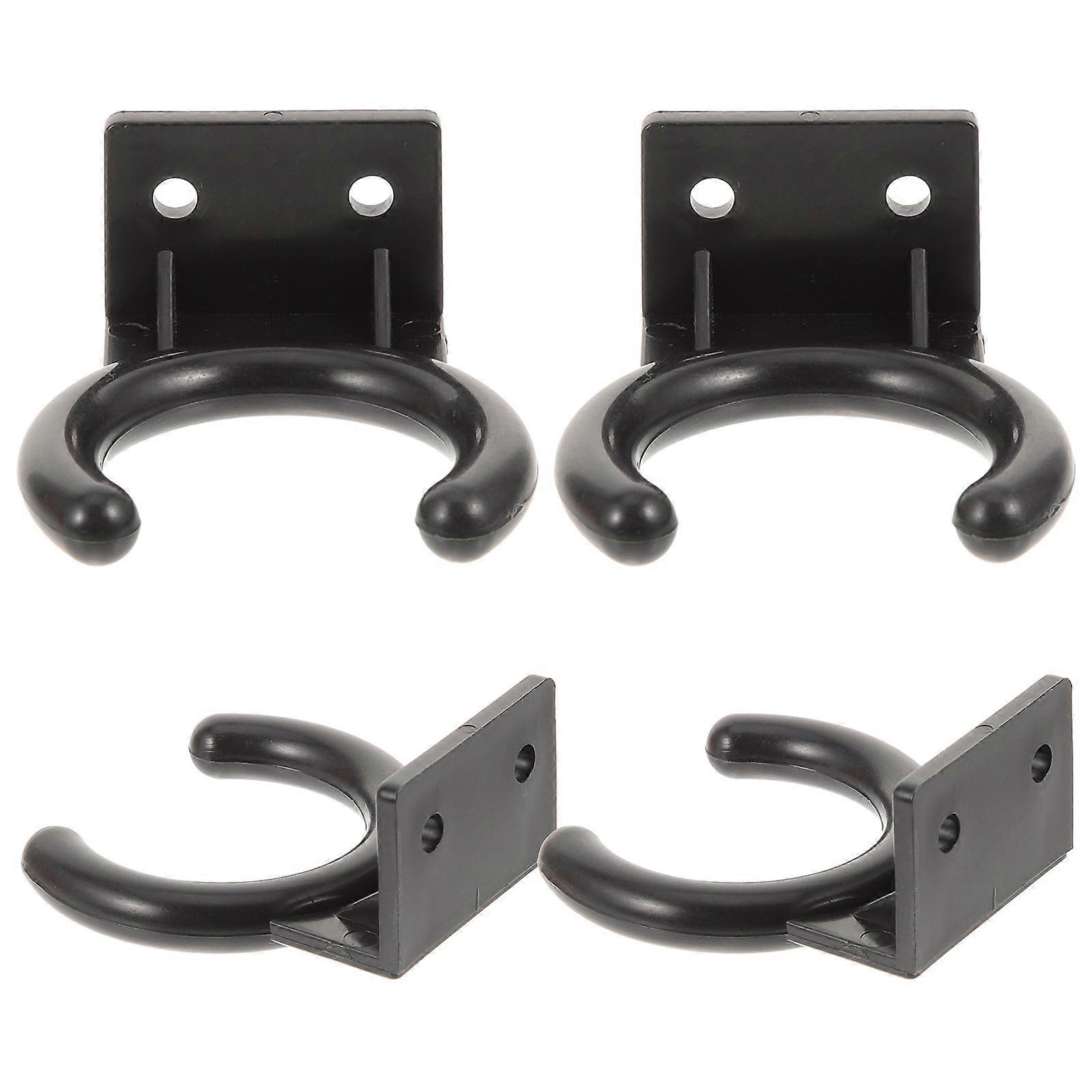 Mic Hanger Hook Wall Mounting Microphone Holder Home Use 4Pcs Black
