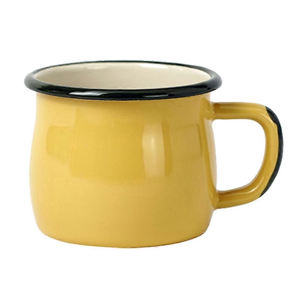 Cute Cup Retro Style present Giving Milk Cup Yellow 10X8X8CM Brewing Oatmeal 1Set