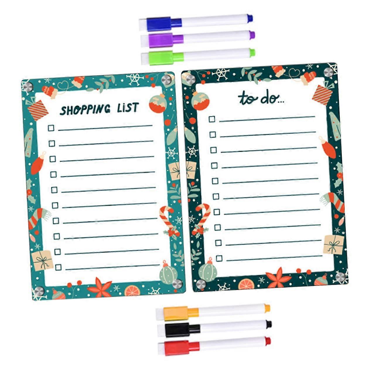 1pc Magnetic Planning Board for Refrigerator Reusable Writing Board for ToDo Lists and Task Planning with Erasable Markers for Household