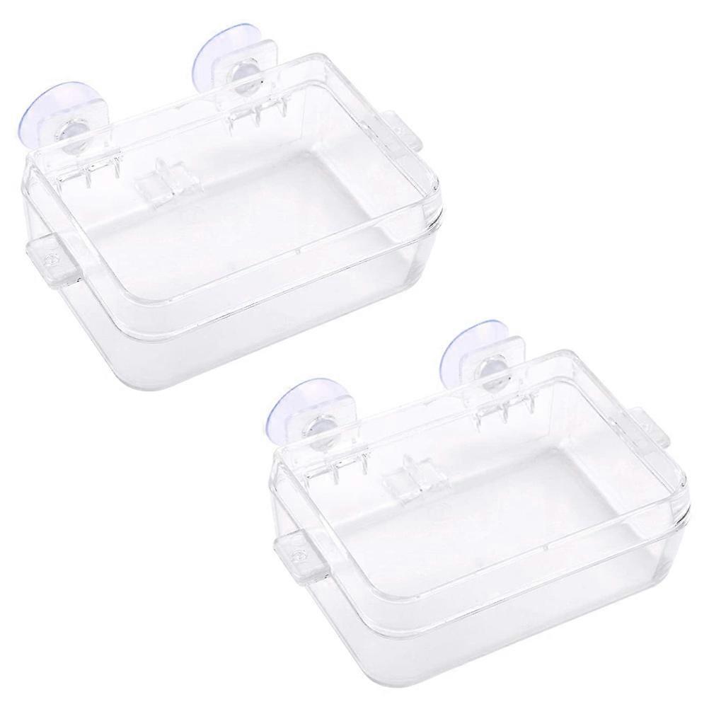 Transparent Reptile Feeder Bowls with Escape Rim, High Temp Resistant, Nonporous Food & Water Dishes for Lizards, Geckos, and Exotic Pets