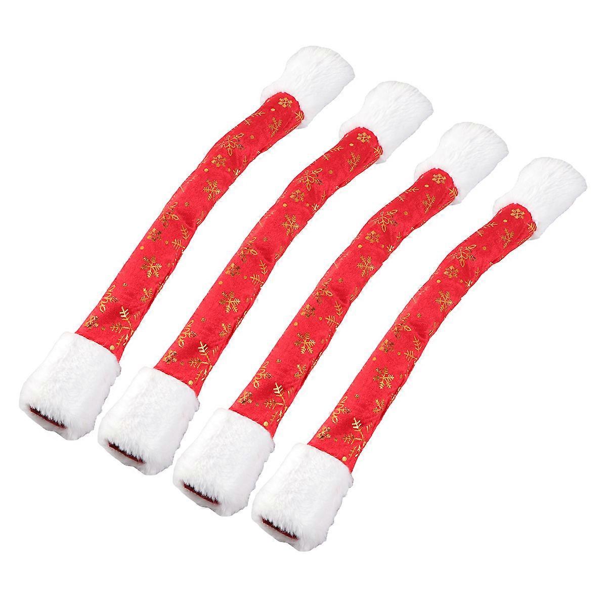 Refrigerator Handle Protective Cover Snowflake Printing Fridge Door Handle Protector Christmas Decorations 46*14cm Handle Protection 4Pcs