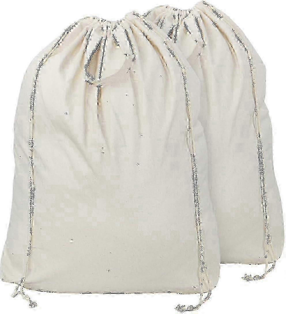 2 Pack 100% Natural Cotton Linen Laundry Bags With Carry Handles And Drawstring Closure Machine Washable For Laundry Hamper Or Bas SZRH A-C