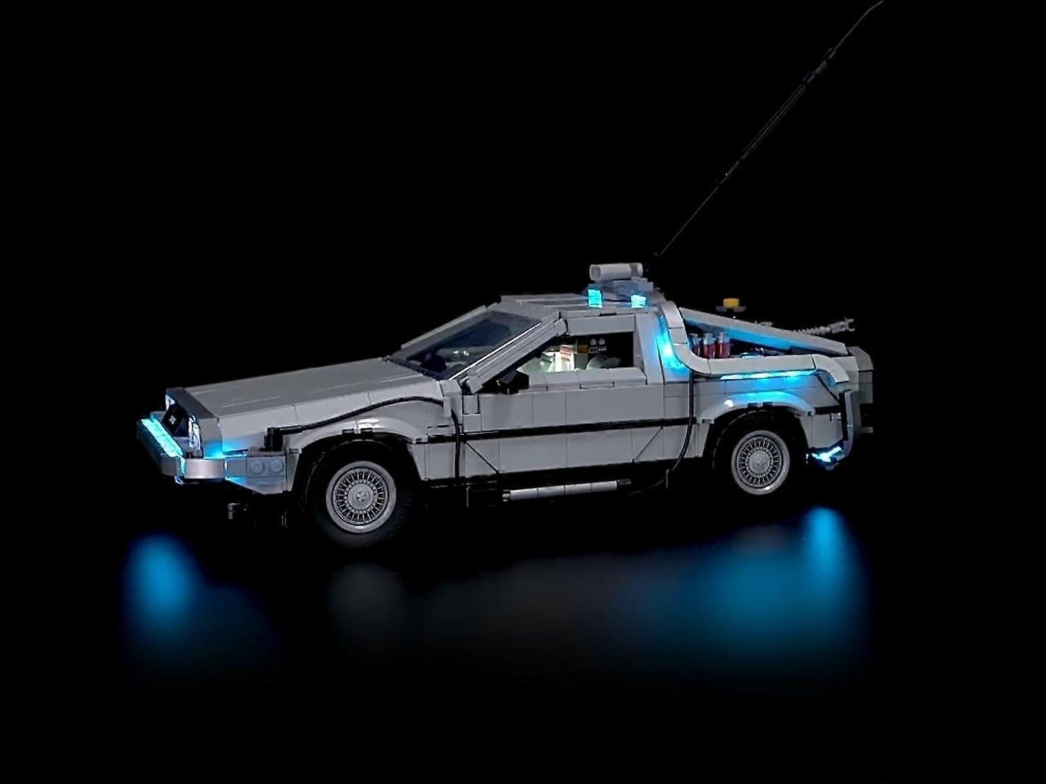 LED-lyssett til Lego Tilbake til fremtiden 10300 Tidsmaskin DeLorean -  Batteriboks, kun belysningstilbehør | Fruugo NO, image size:1500x1125