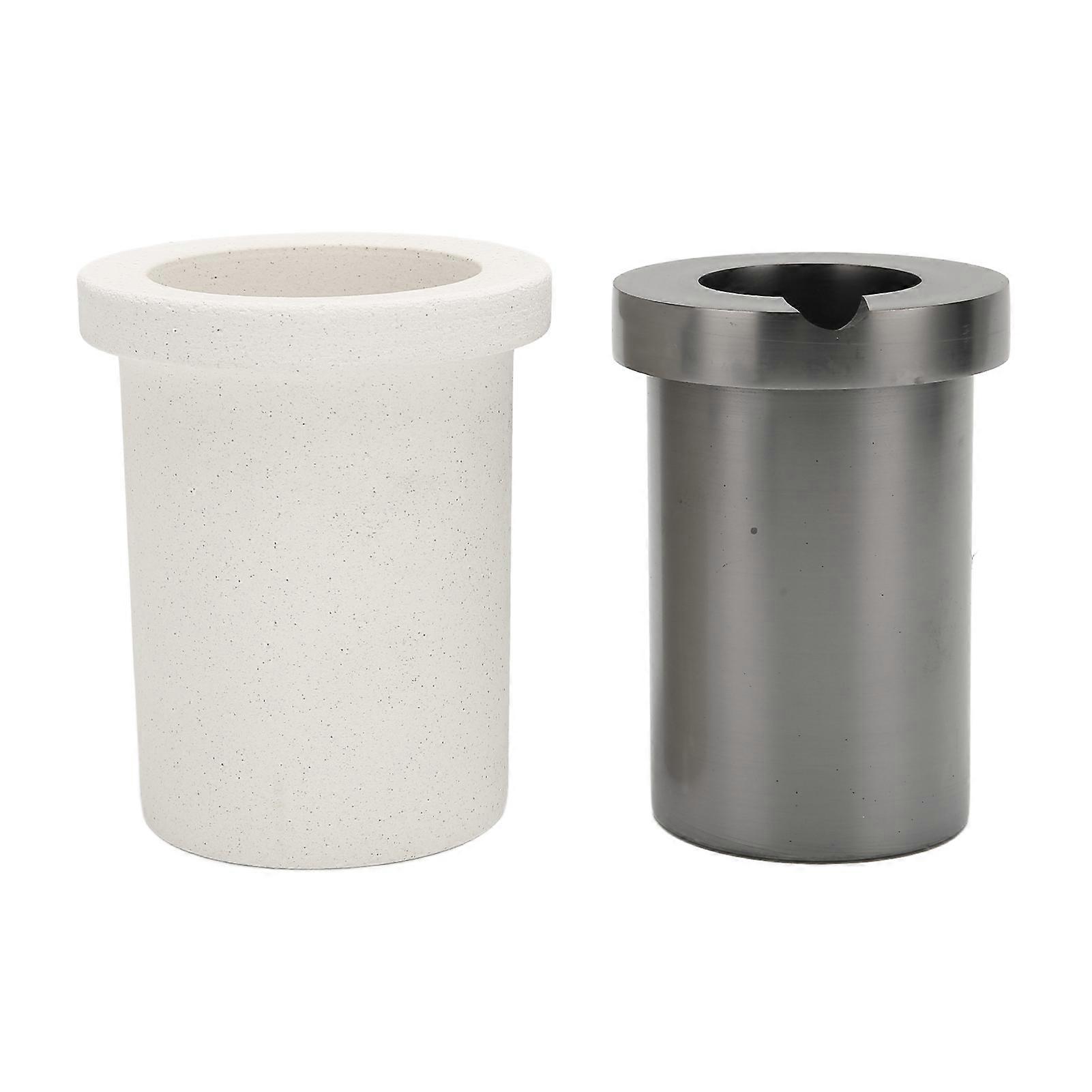 Graphite Crucible Set Induction Gold Melting Furnace High Temperature Resistant Casting Tools H2KG