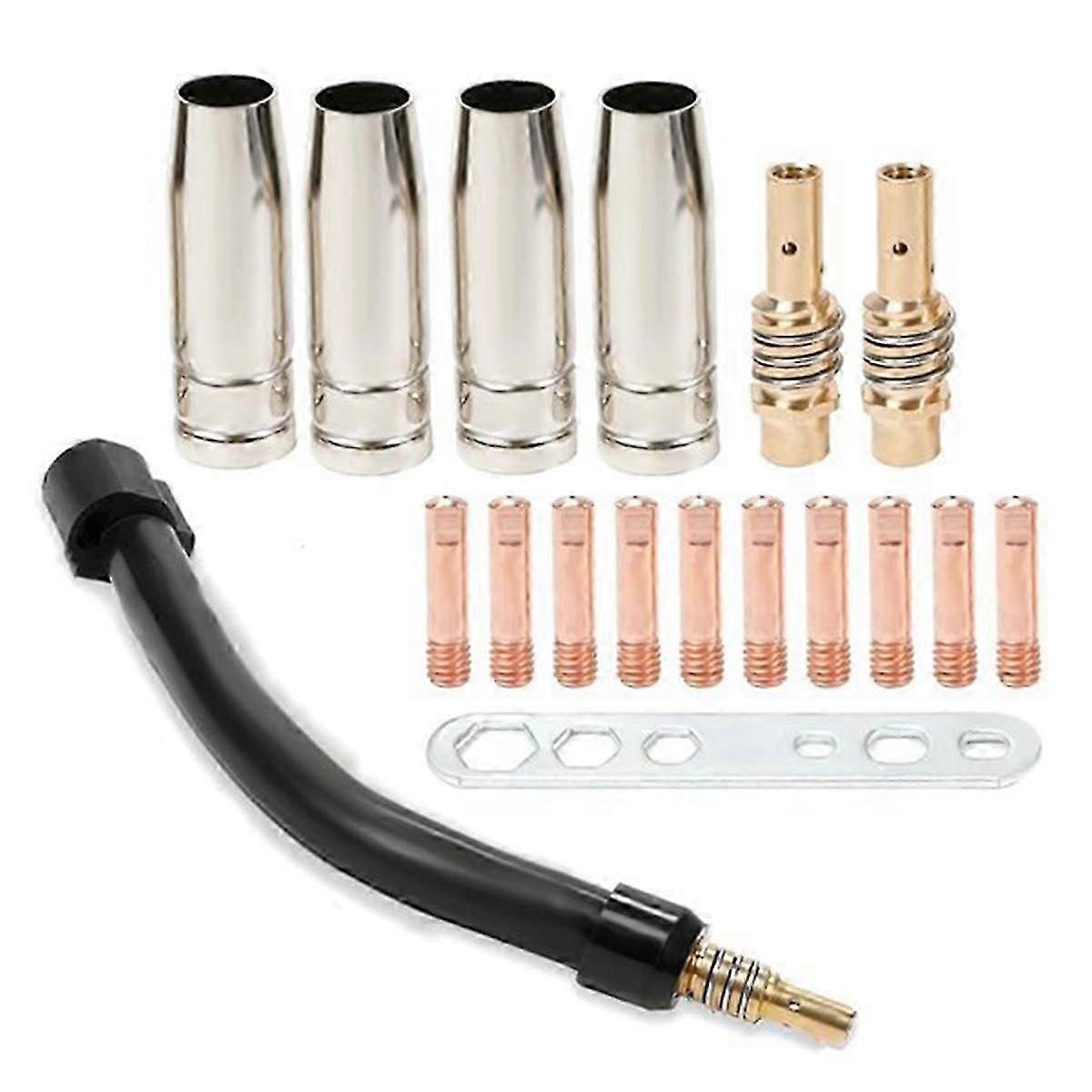 Flexible Mig Welding Neck, Flexible Mig Extension,030inch M6 Nozzle Holder Diffuser and Guard and To