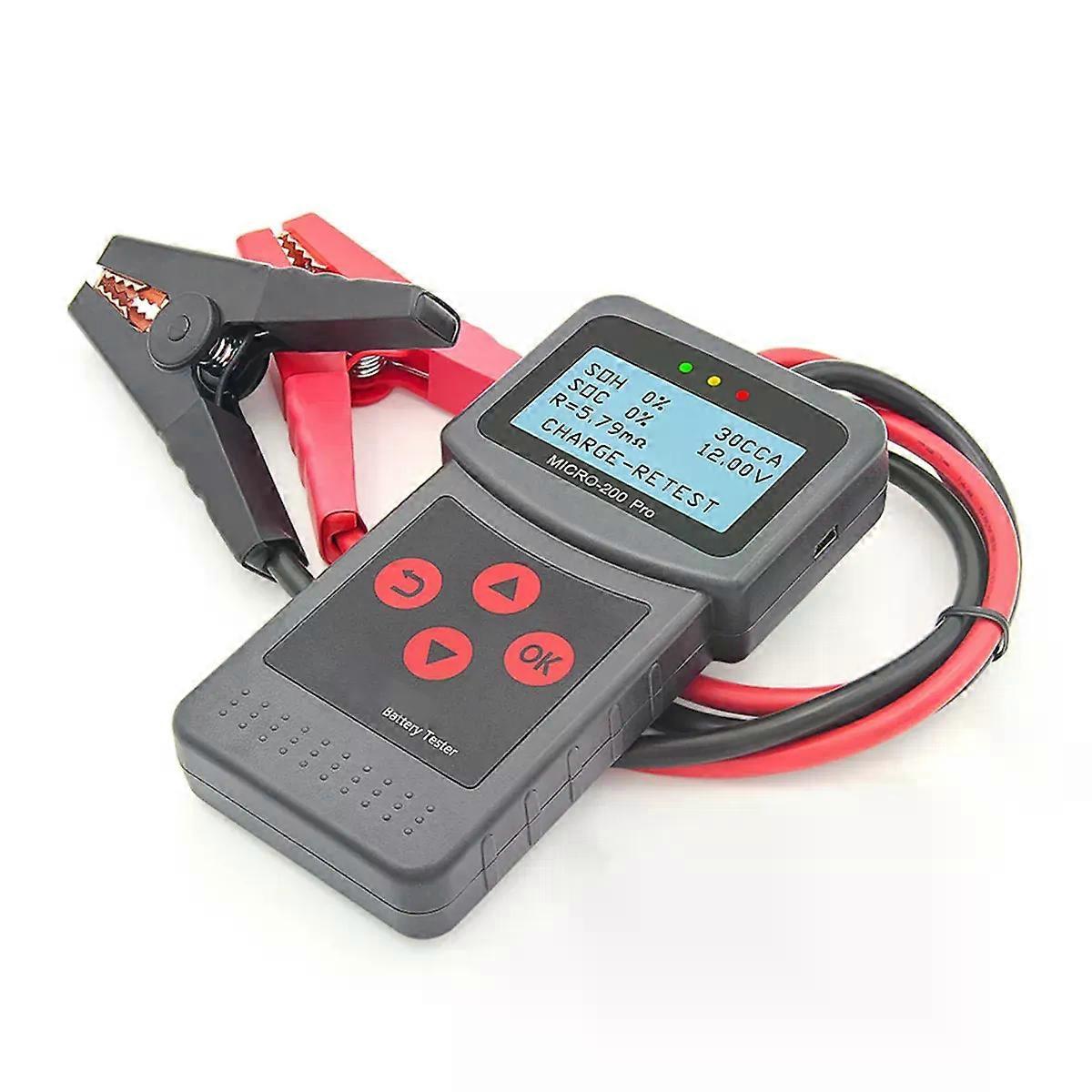 Micro-200 Pro Car Motorcycle Battery Tester 12/24V Multi-Language Digital Battery System Analyzer for Mainland