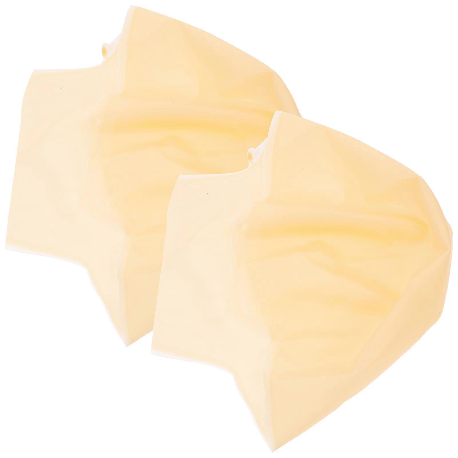 Realistic Bald Caps 2pcs Latex Bald Head Hats for Cosplay, Halloween, Parties & Stage Performance Comfortable Stretchable Tear Resistant Design