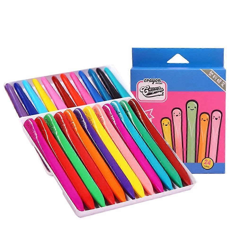 Wax Crayons For Kids Smooth Bright Colors 24Pack
