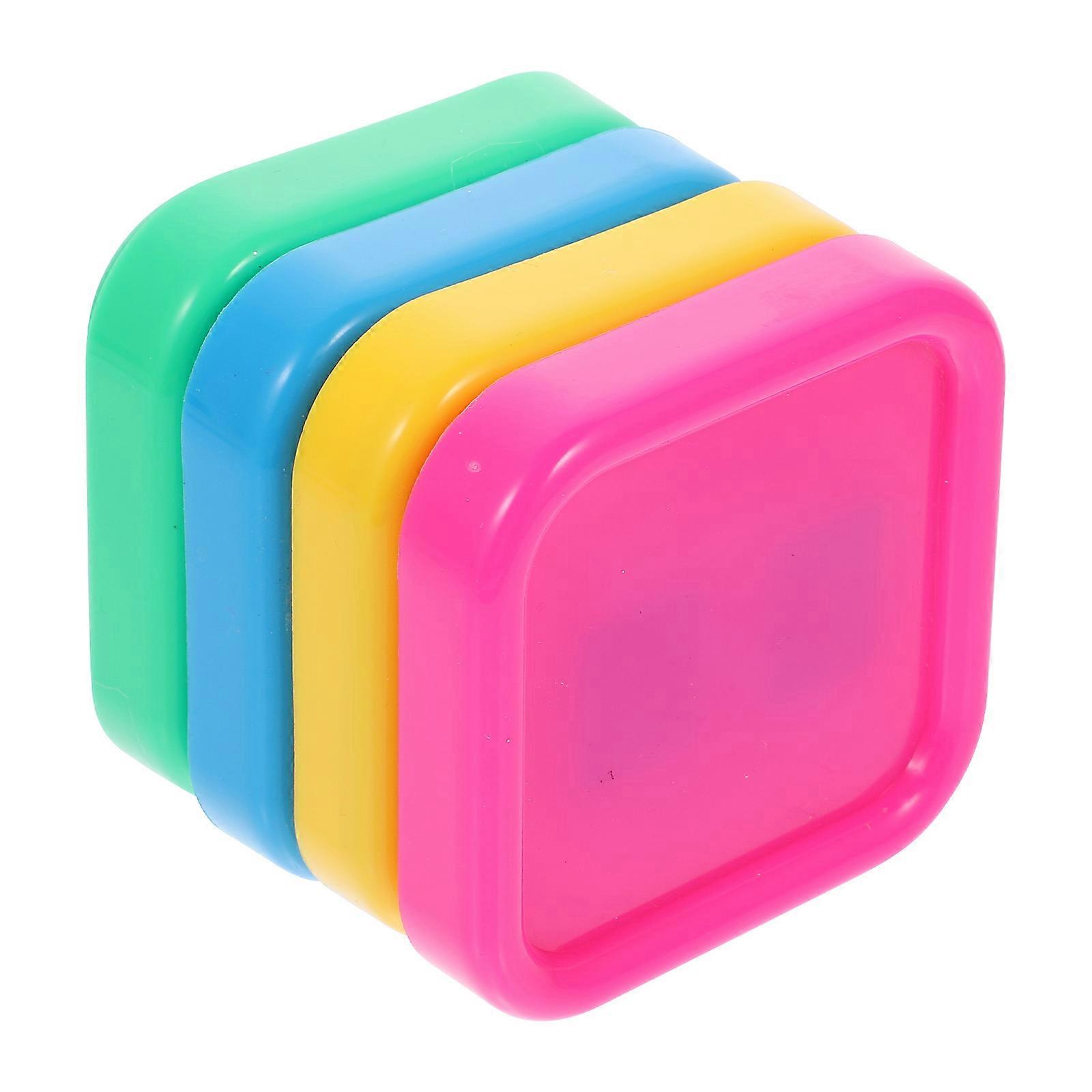 4pcs Magnetic Needle Boxes for Storage Small and Lightweight Assorted Color Synthetic Material