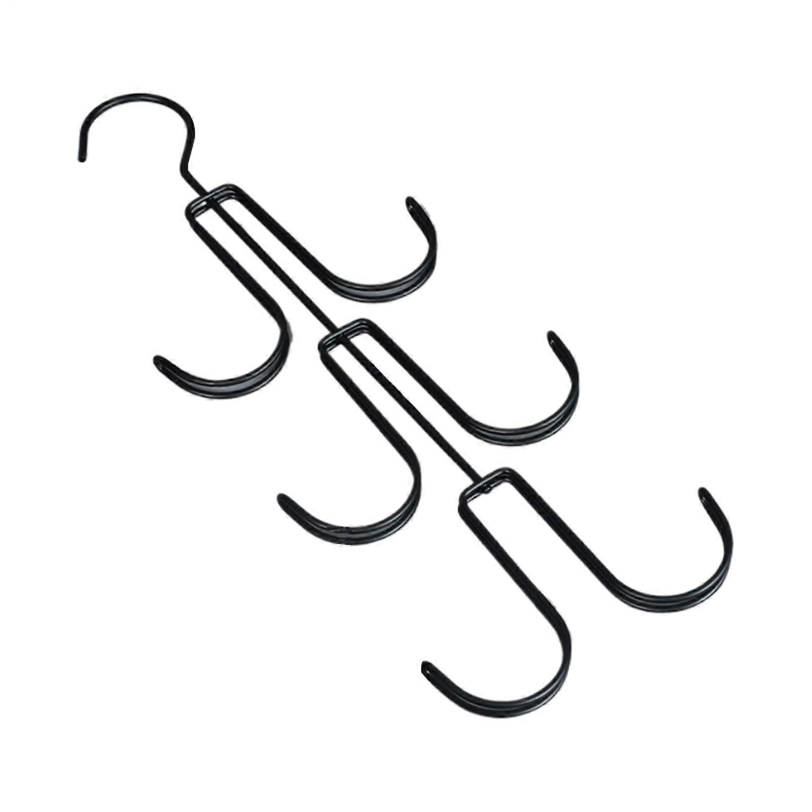 Multi-Layer-Gag-Rack Wallet Organizer For Cloakroom Belt And Scarf Hanger Vertical Storage 38x14x1cm Black